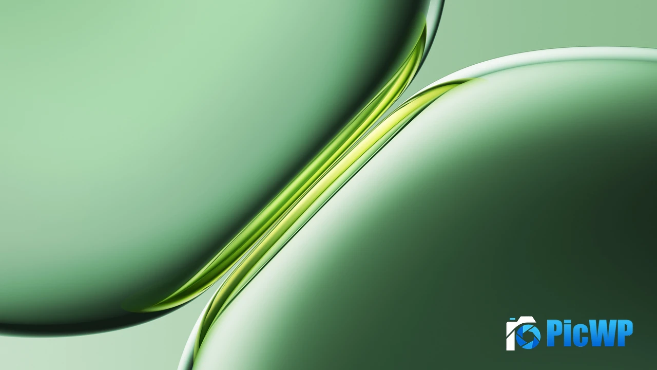 Green abstract 3D Render 4K PC Wallpaper