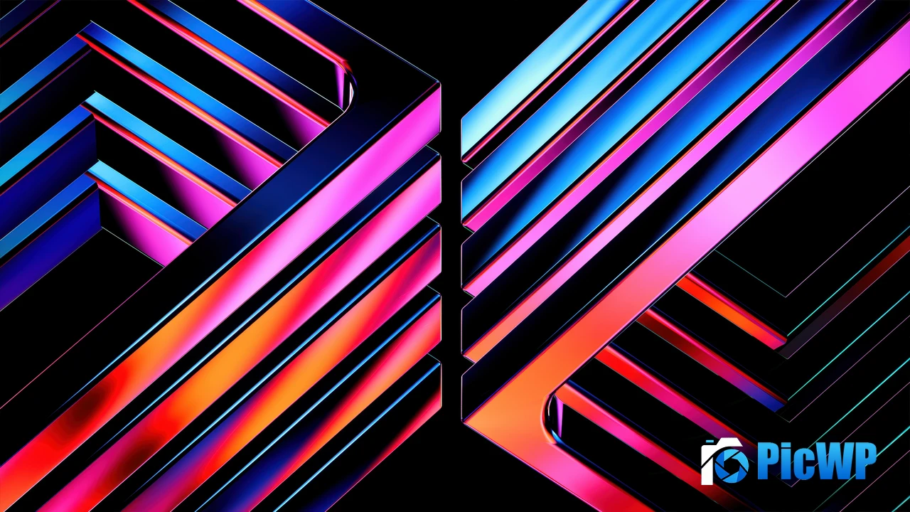 Futuristic Neon lines 4K PC Wallpaper