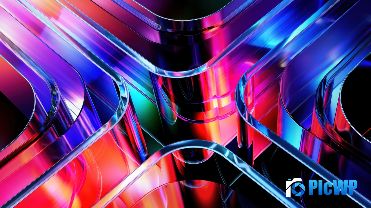 Glassy 3D Render 4K PC Wallpaper
