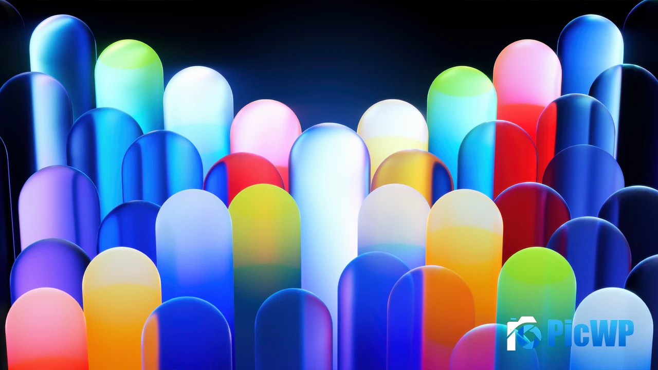 Glassy Gradient Abstract 4K PC Wallpaper