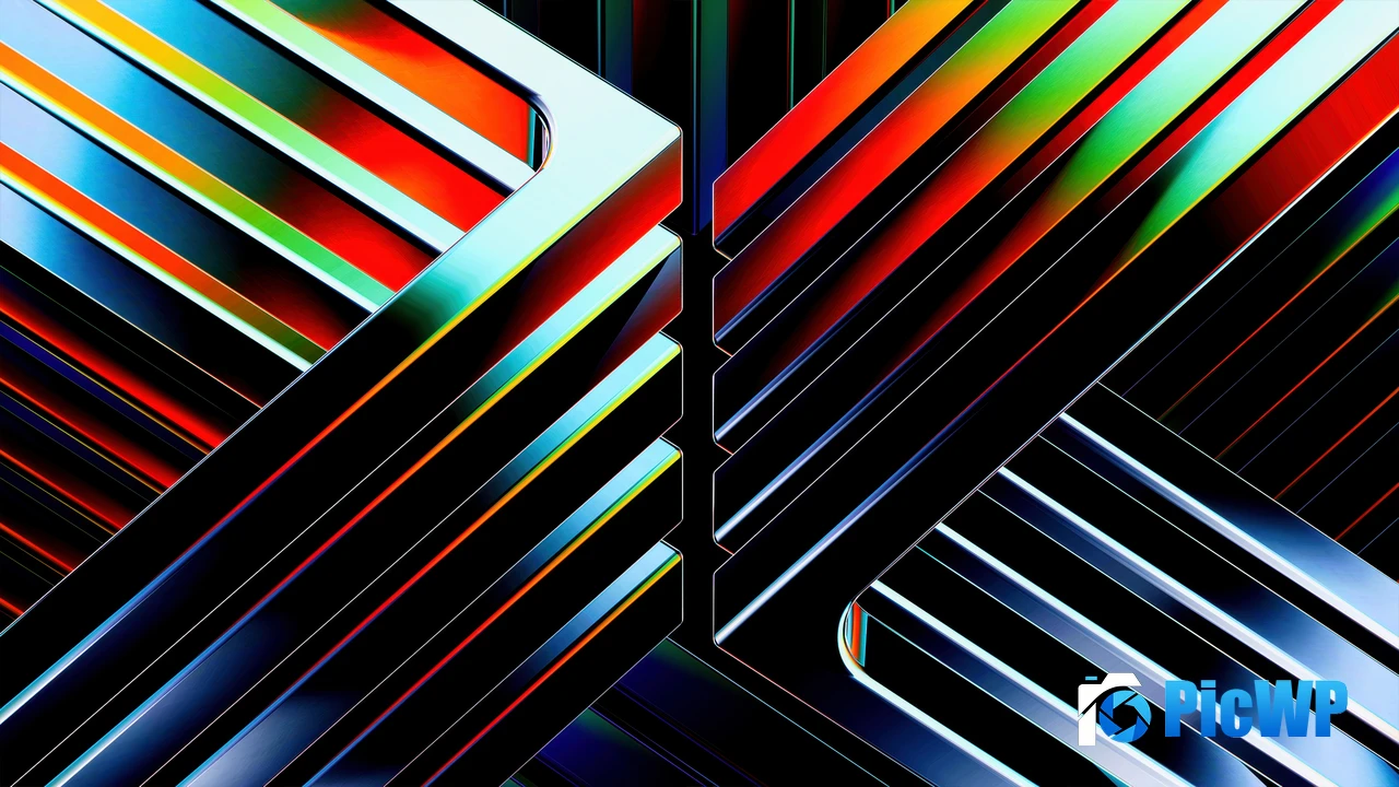Vibrant Neon lines 4K PC Wallpaper