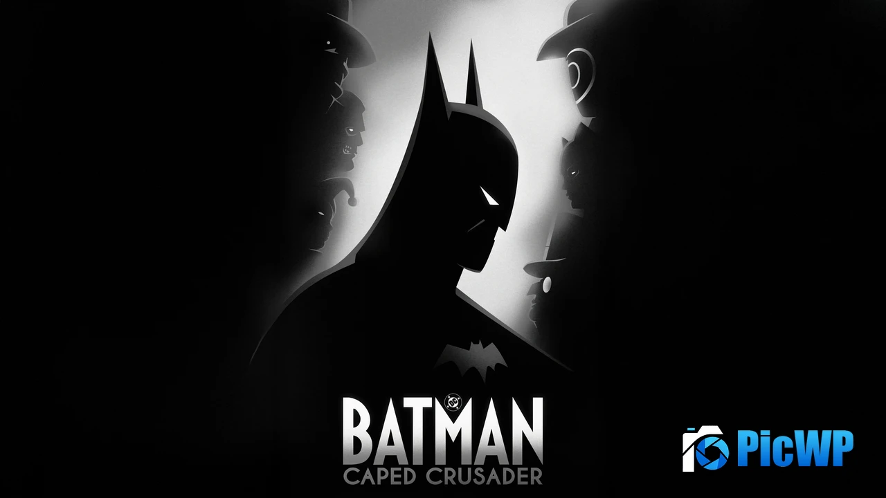 Batman: Caped Crusader Black and White 4K PC Wallpaper