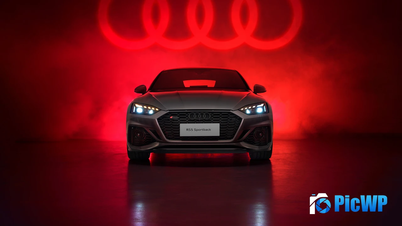 Audi RS 5 Sportback Red aesthetic 4K PC Wallpaper