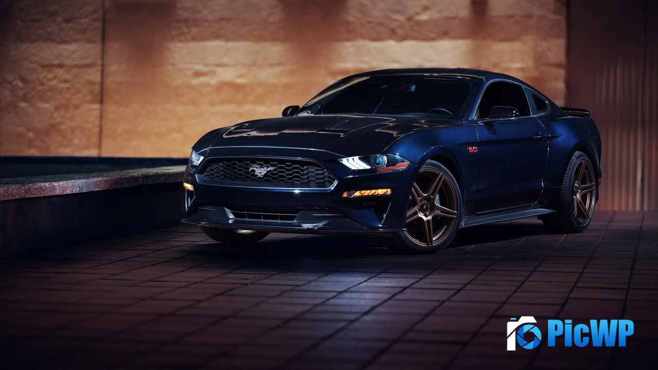 Ford Mustang GT Dark blue 4K PC Wallpaper