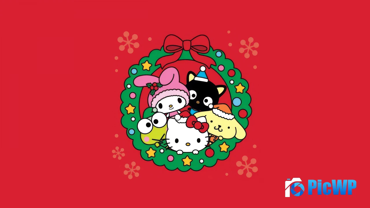 Hello Kitty and Friends Christmas decoration 4K PC Wallpaper