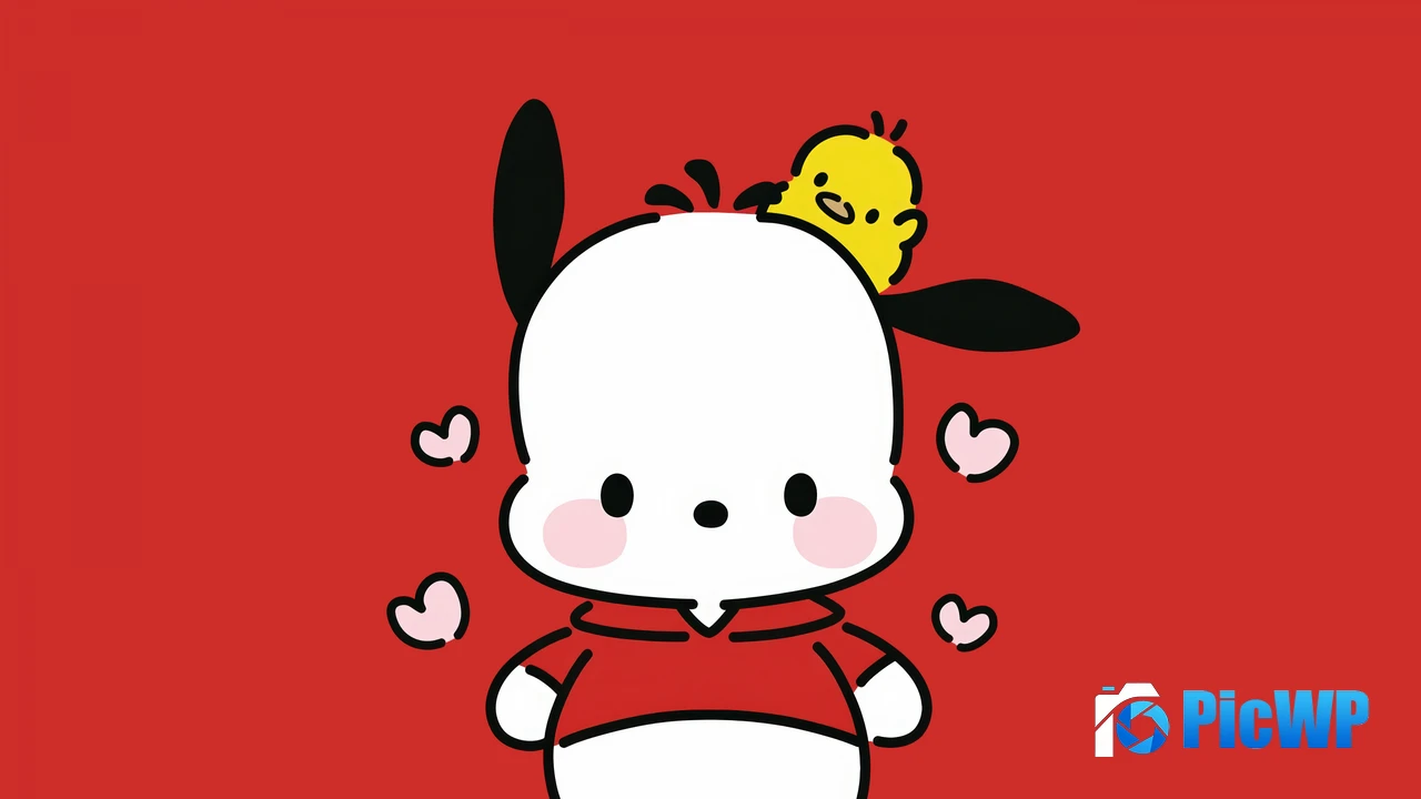 Pochacco Rainbow 3K Mobile Wallpaper