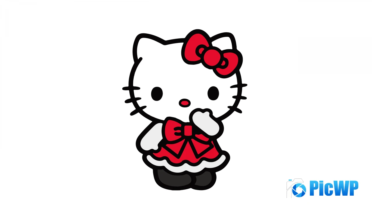 Hello Kitty Red dress 4K PC Wallpaper