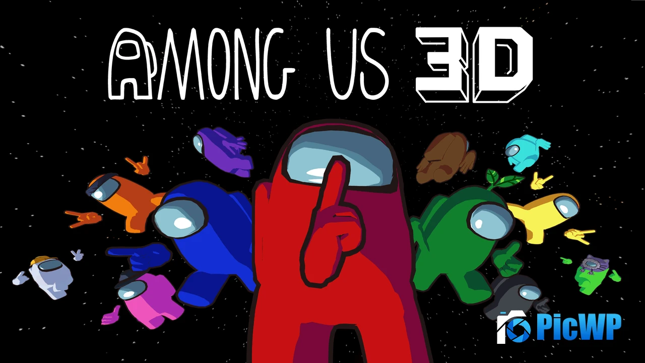 Among Us 3D Key Art 4K PC Wallpaper