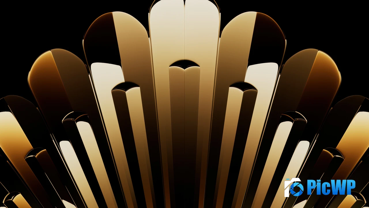Yellow abstract Metallic 4K PC Wallpaper