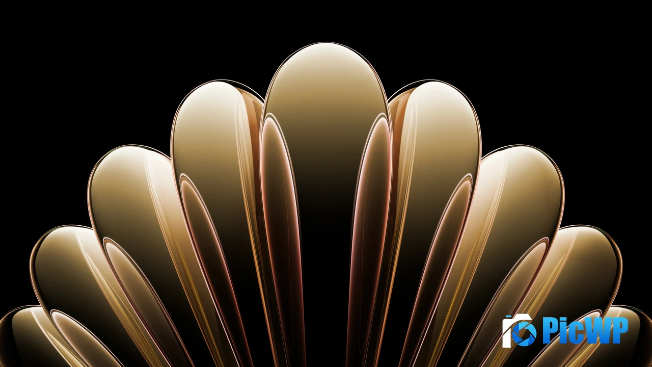 Golden Metallic 4K PC Wallpaper