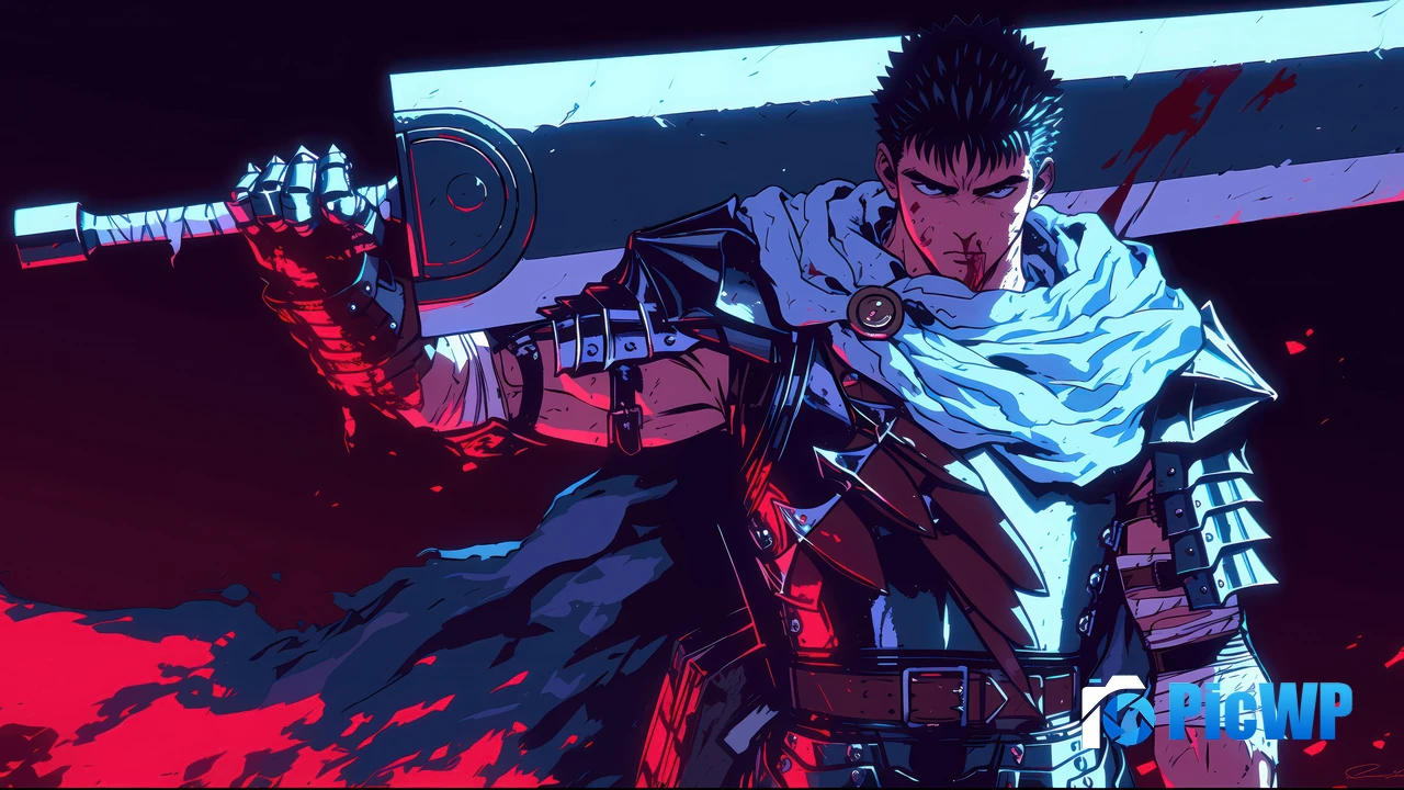 Guts Neon 4K PC Wallpaper