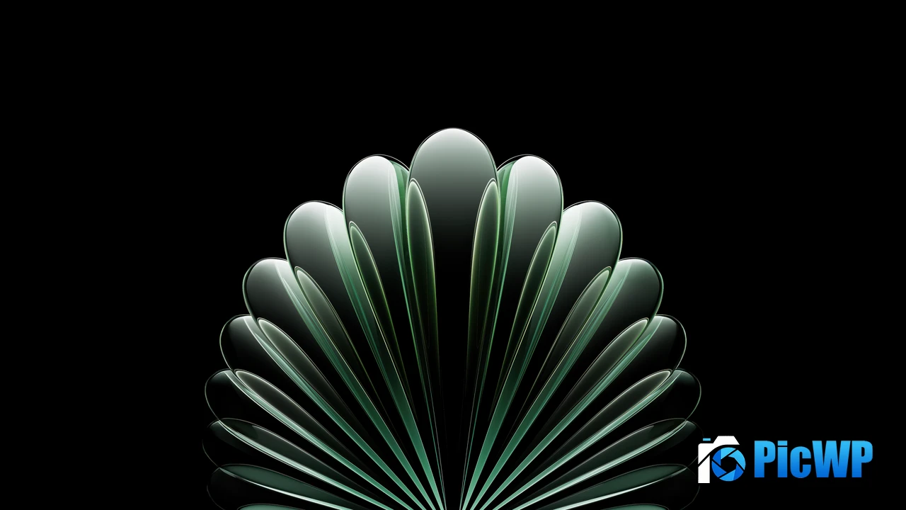 Green abstract Metallic 4K PC Wallpaper