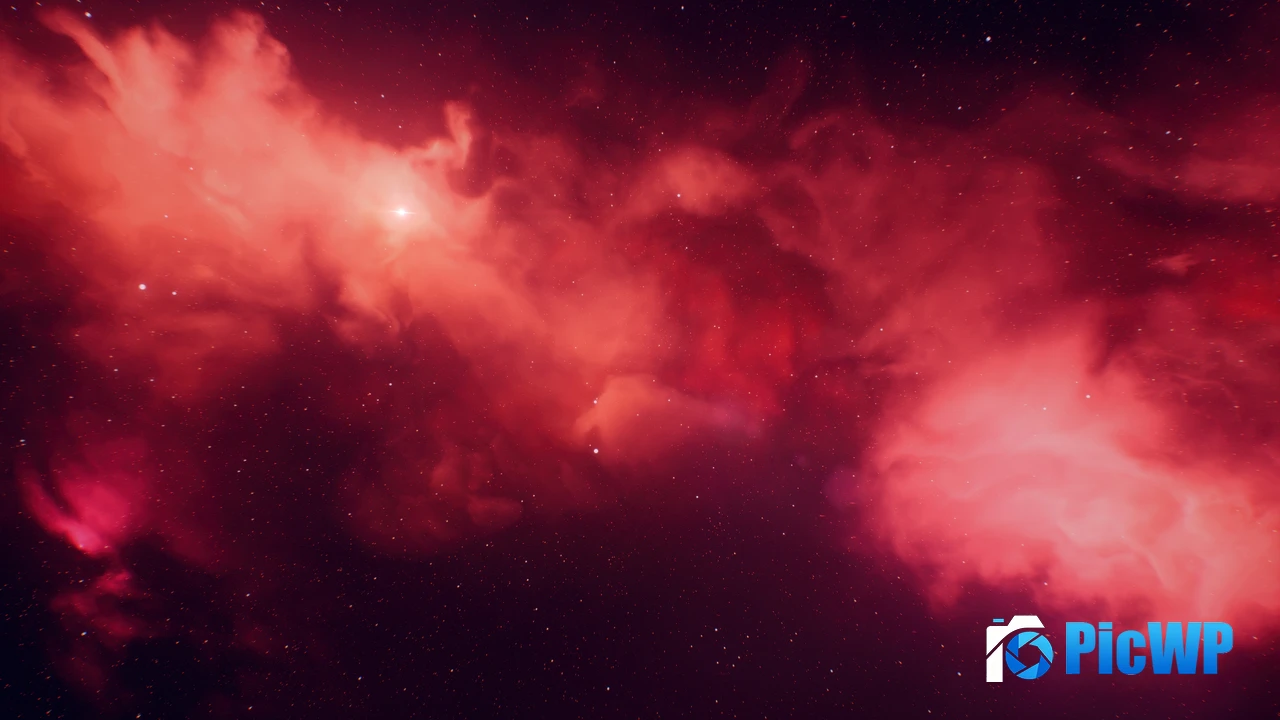 Starry sky Red aesthetic 4K PC Wallpaper