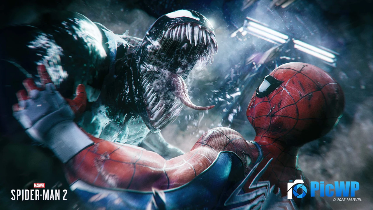 Venom vs Spiderman Marvel's Spider-Man 2 4K PC Wallpaper