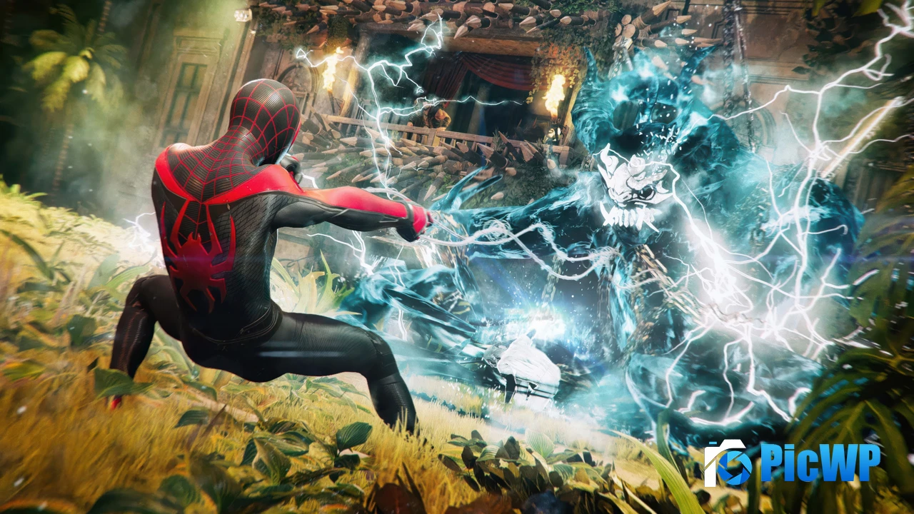 Miles Morales vs Venom 4K PC Wallpaper