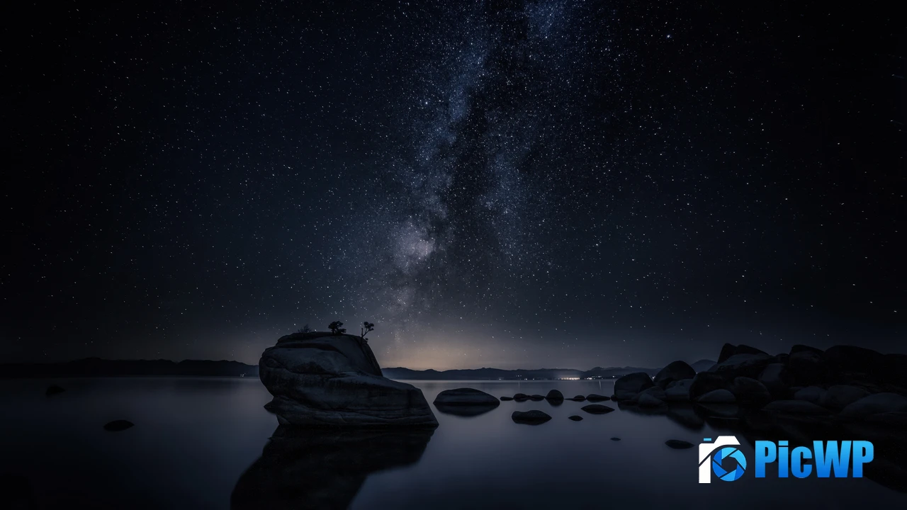 Bonsai Rock Milky Way 4K PC Wallpaper