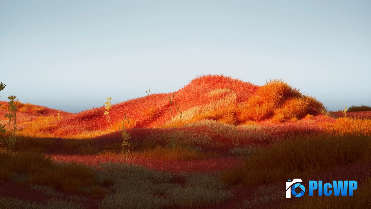 Orange aesthetic Landscape 4K PC Wallpaper
