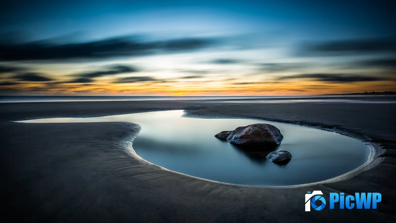 Tide pool Beach 4K PC Wallpaper