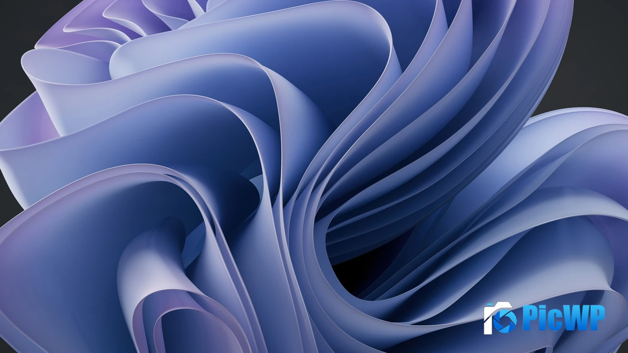 Windows 11 Blue purple abstract 4K PC Wallpaper