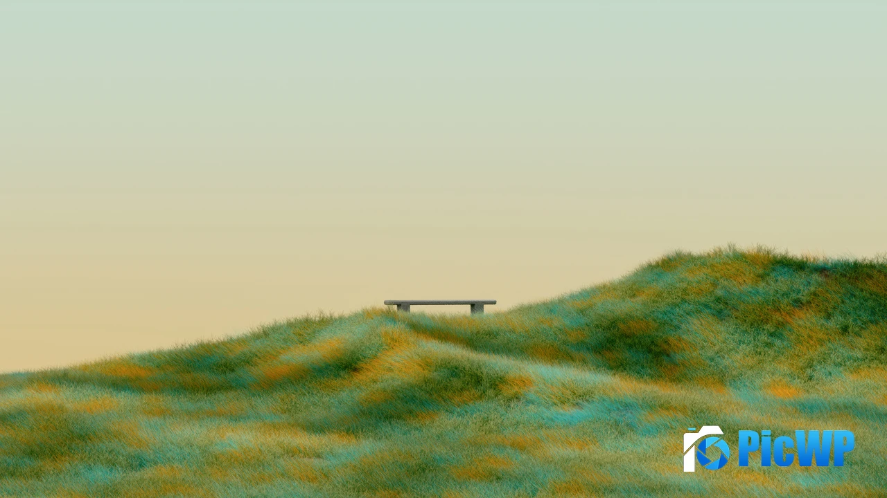 Green landscape Bench 4K PC Wallpaper