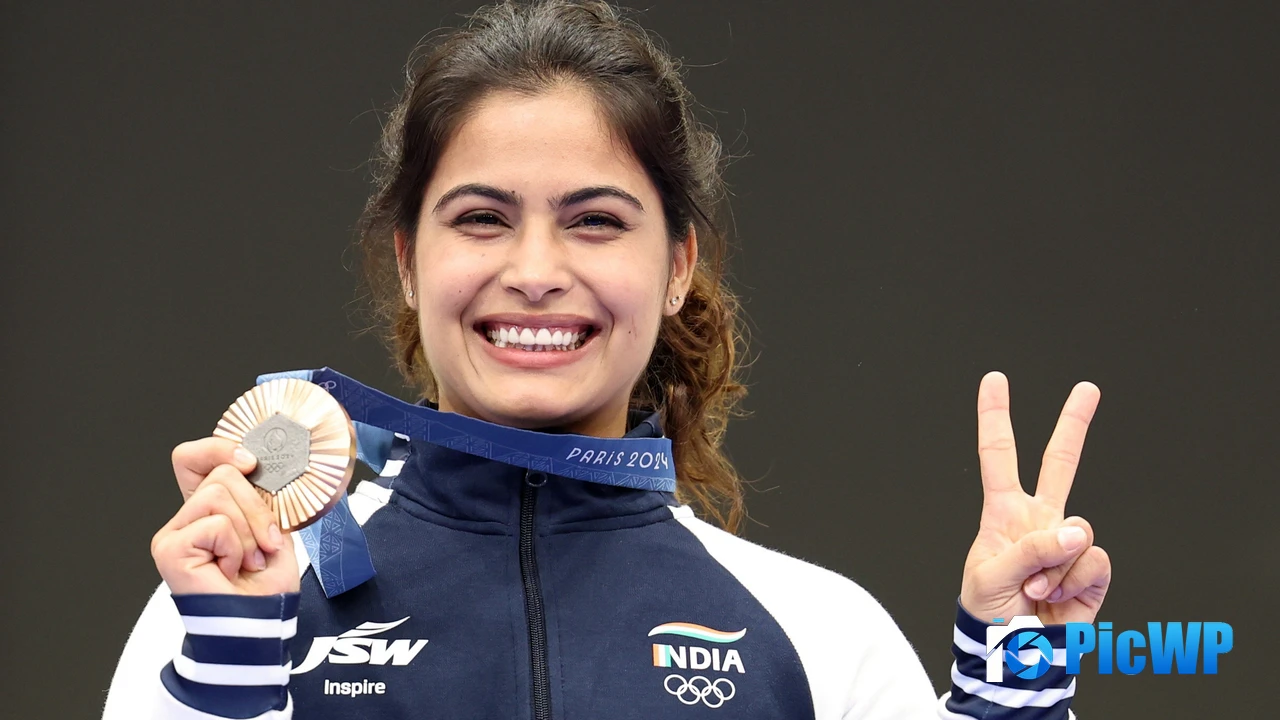 Manu Bhaker Gold medal 4K PC Wallpaper