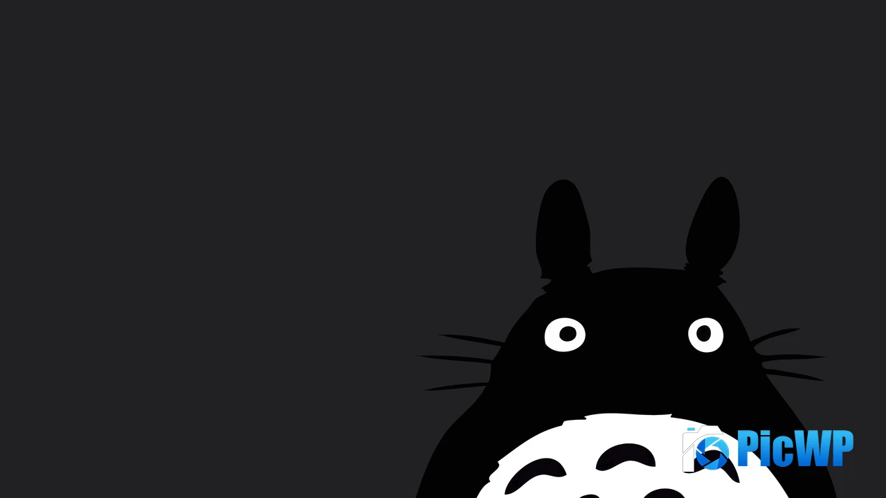 Totoro Minimalist 4K PC Wallpaper