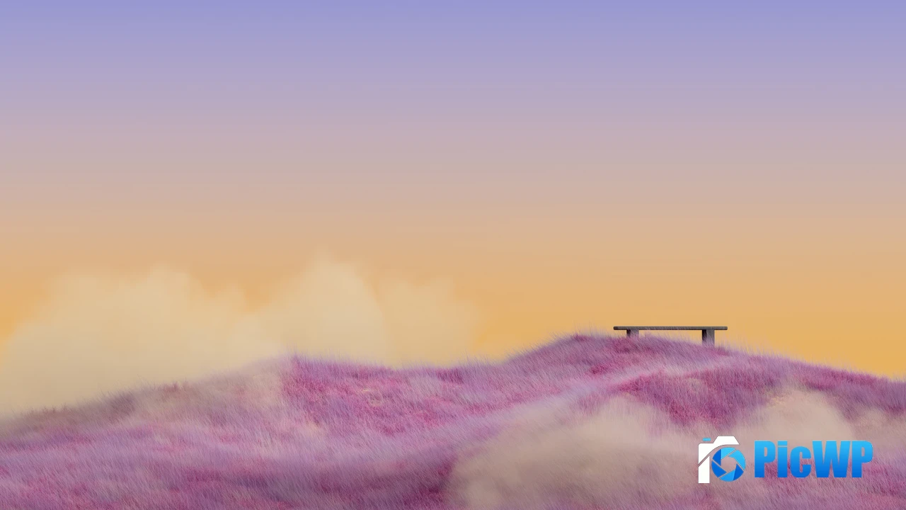 Pink grass Landscape 4K PC Wallpaper