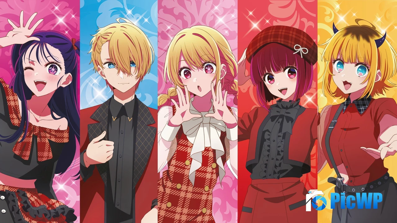 Oshi no Ko Characters 4K PC Wallpaper