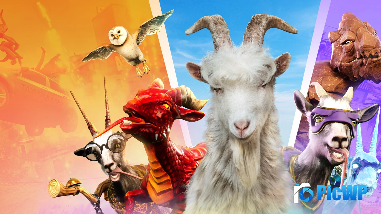 Goat Simulator 3 Key Art 4K PC Wallpaper