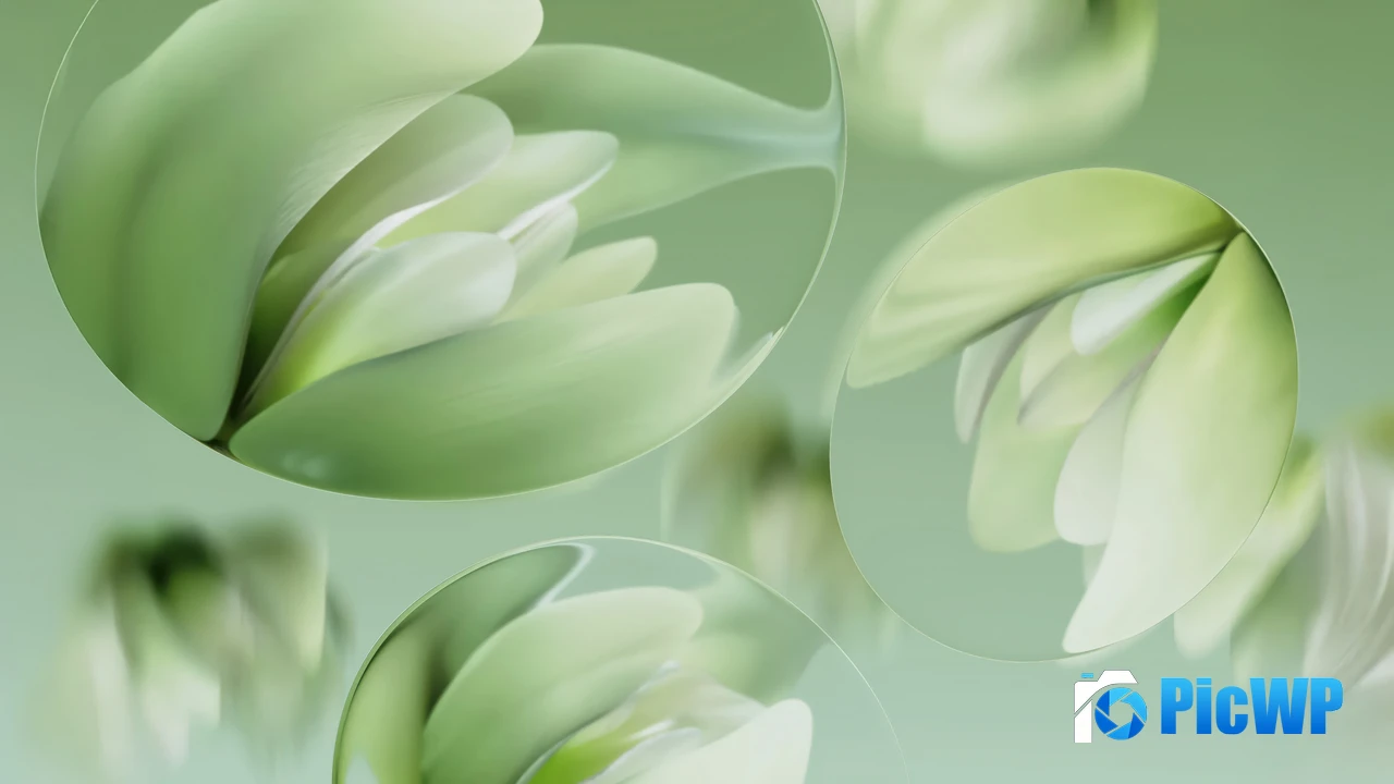 Water lilies Abstract art 4K PC Wallpaper