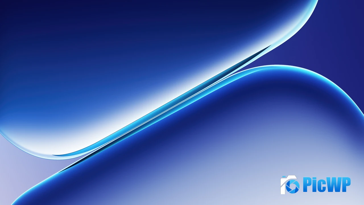 Blue abstract Gradient curves 4K PC Wallpaper
