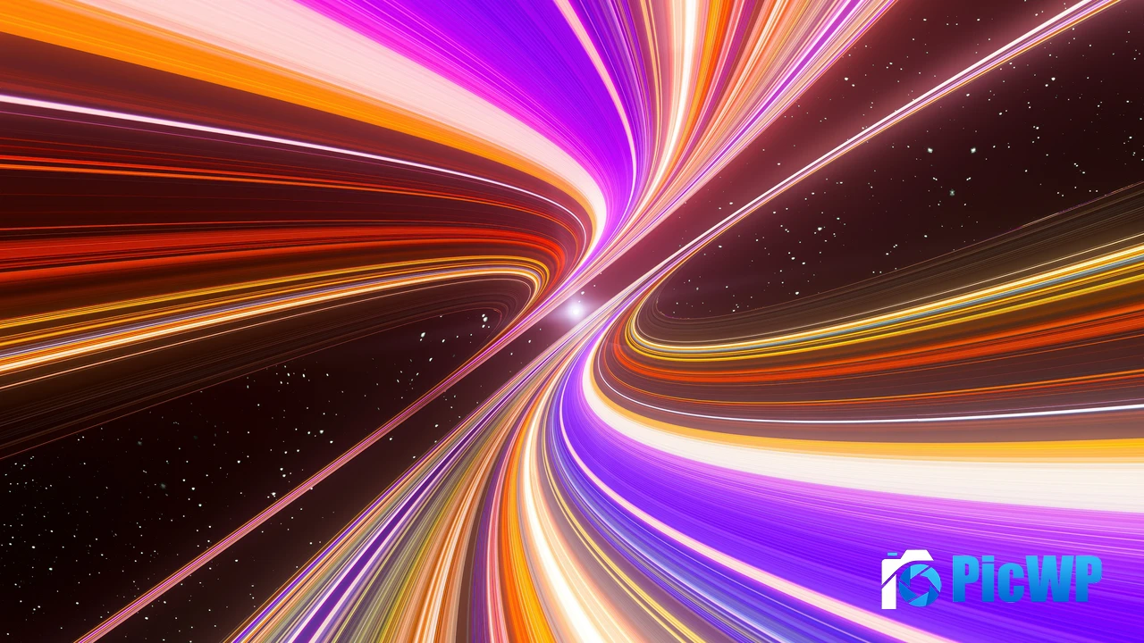 Cosmic Light trails 4K PC Wallpaper