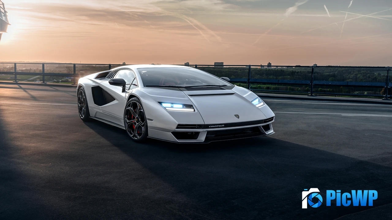Lamborghini Countach LPI 800-4 Sunset 4K PC Wallpaper