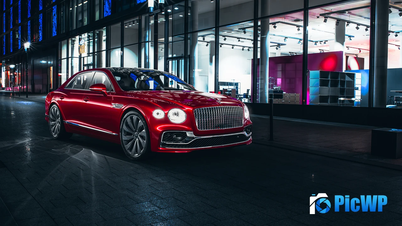 Bentley Flying Spur Red cars 4K PC Wallpaper