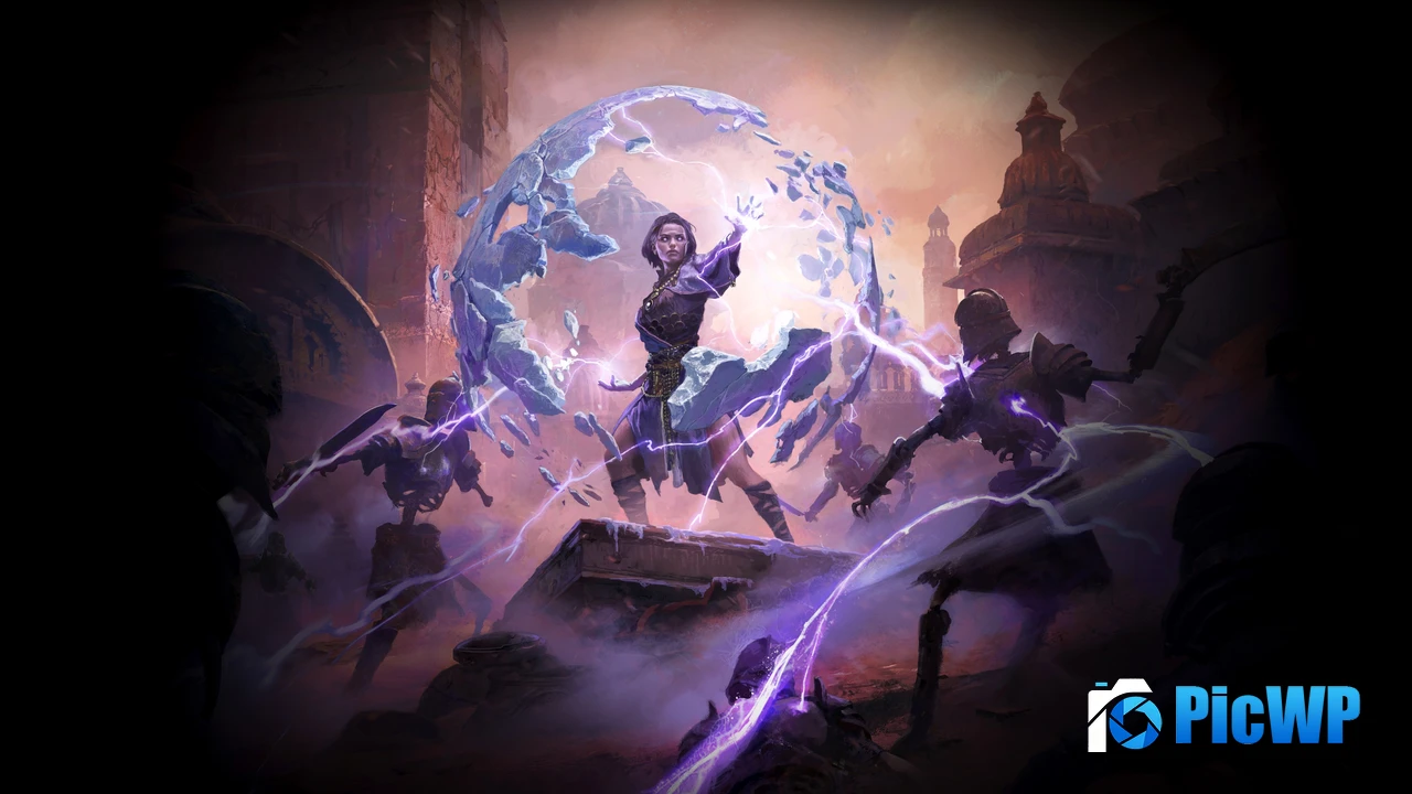 Path of Exile 2 Sorceress 4K PC Wallpaper