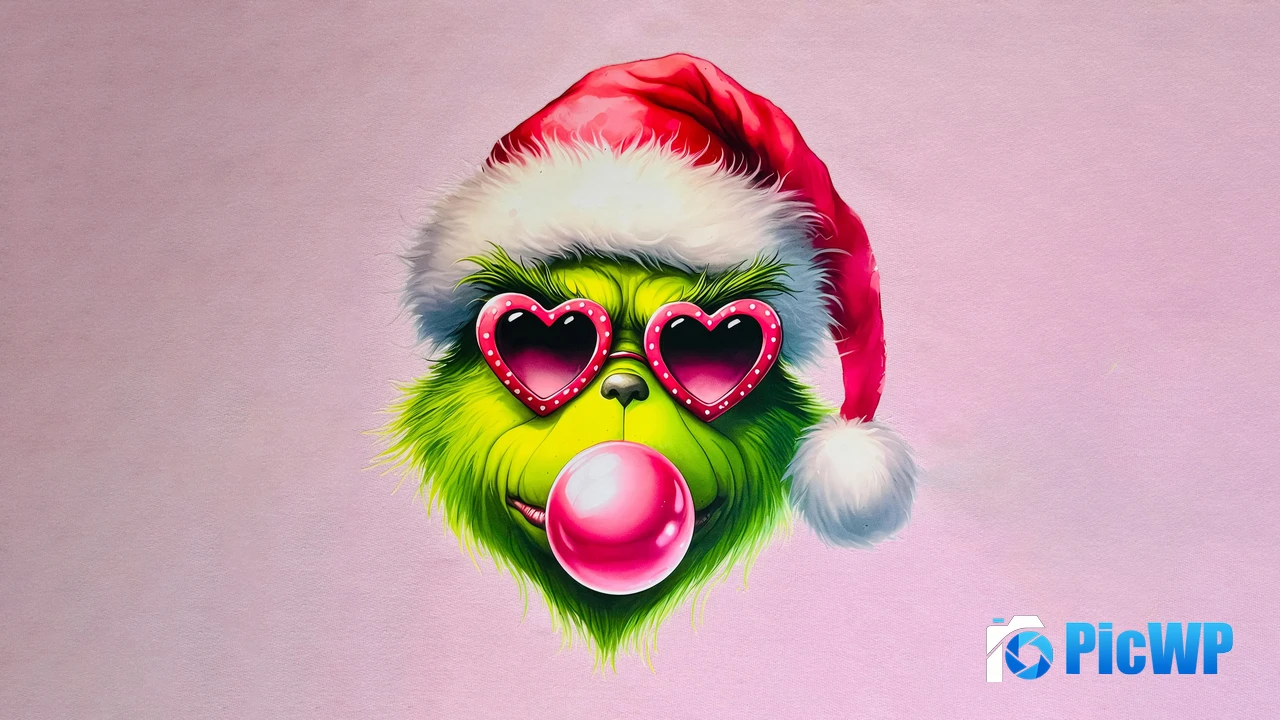 Preppy Grinch 4K PC Wallpaper