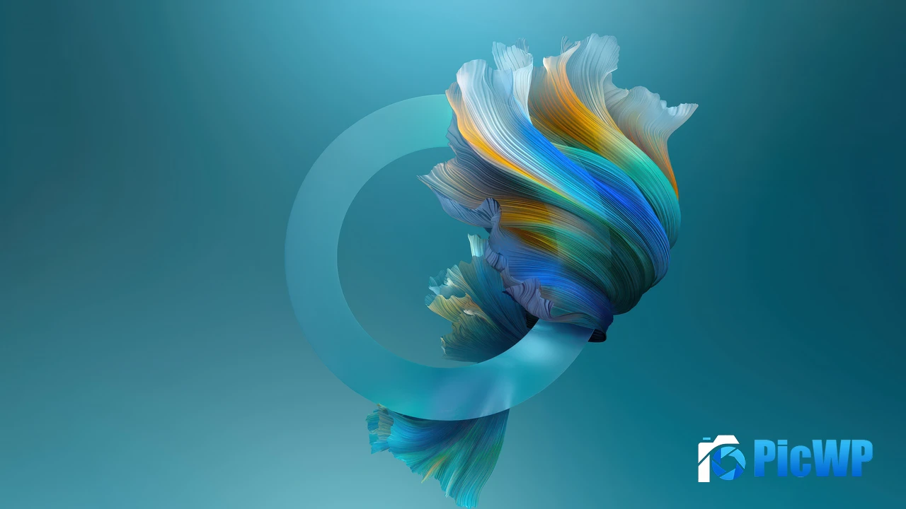 Cyan blue abstract Teal 4K PC Wallpaper