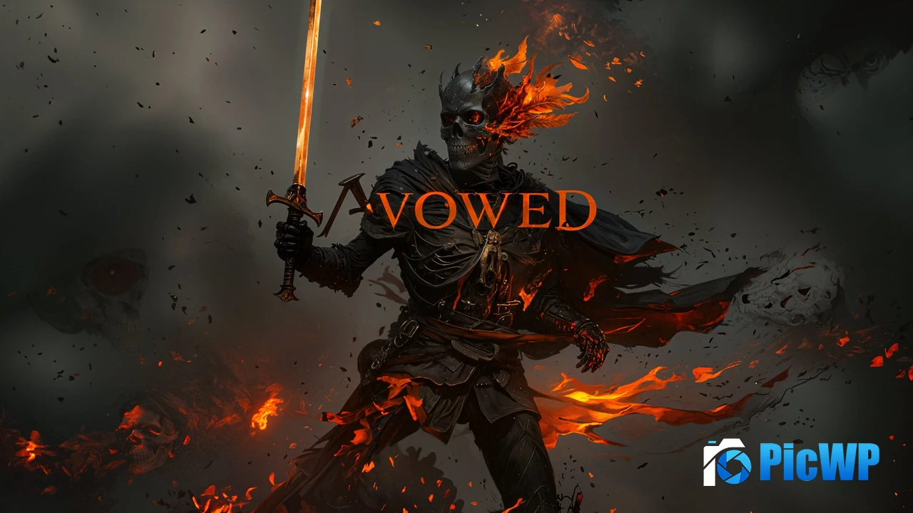 Avowed Fire effect 4K PC Wallpaper