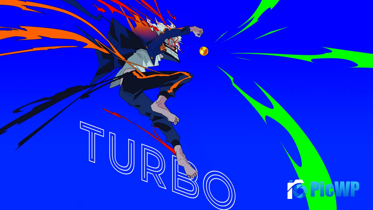 Turbo Granny Blue aesthetic 4K PC Wallpaper