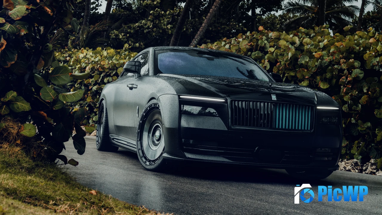 Rolls-Royce Spectre Black cars 4K PC Wallpaper