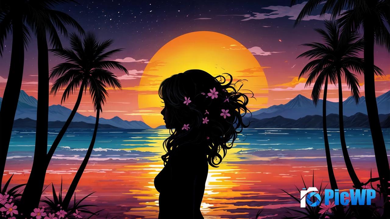 Woman Silhouette 4K PC Wallpaper