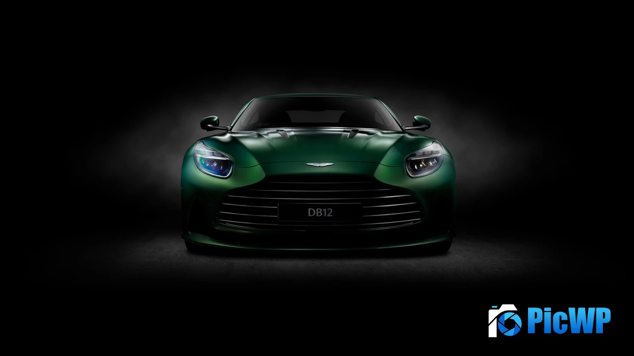 Aston Martin DB12 Dark background 4K PC Wallpaper
