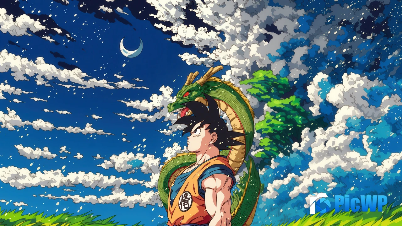 Son Goku Shenron 4K PC Wallpaper