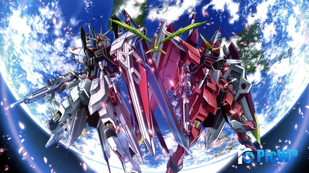 ZGMF-X10A Freedom Gundam ZGMF-X09A Justice Gundam 4K PC Wallpaper