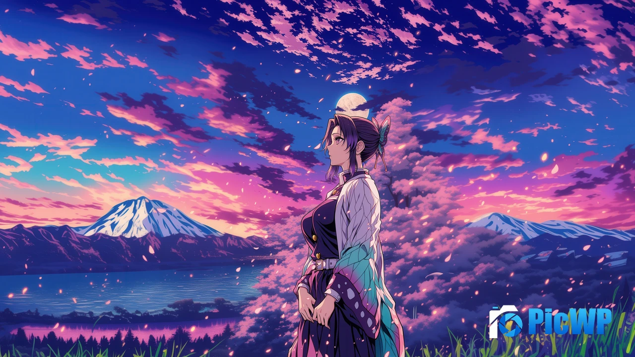 Shinobu Kocho Aesthetic 4K PC Wallpaper