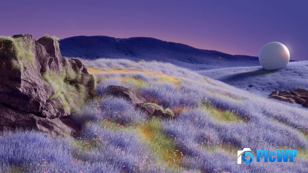 Dark purple Landscape 4K PC Wallpaper