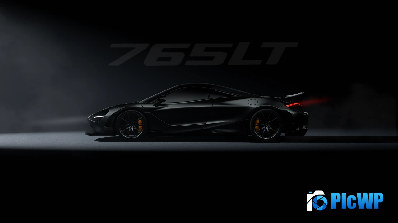 McLaren 765LT Black cars 4K PC Wallpaper