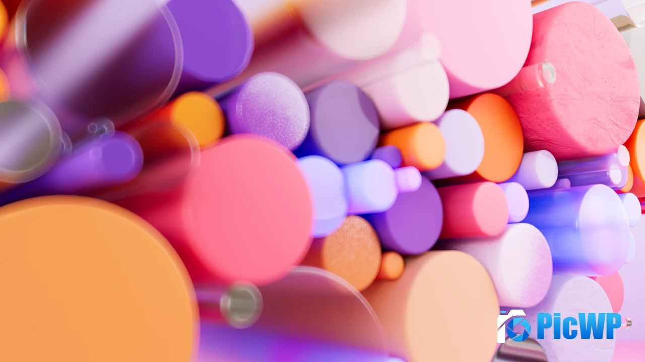 Geometric Cylinders 4K PC Wallpaper