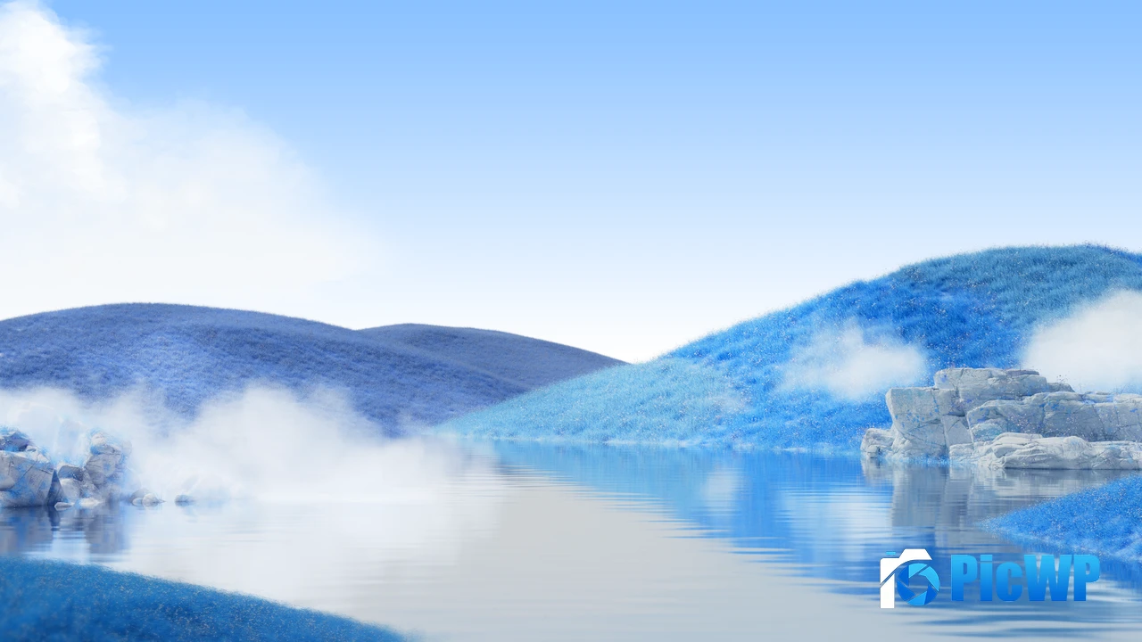 Landscape Blue aesthetic 4K PC Wallpaper
