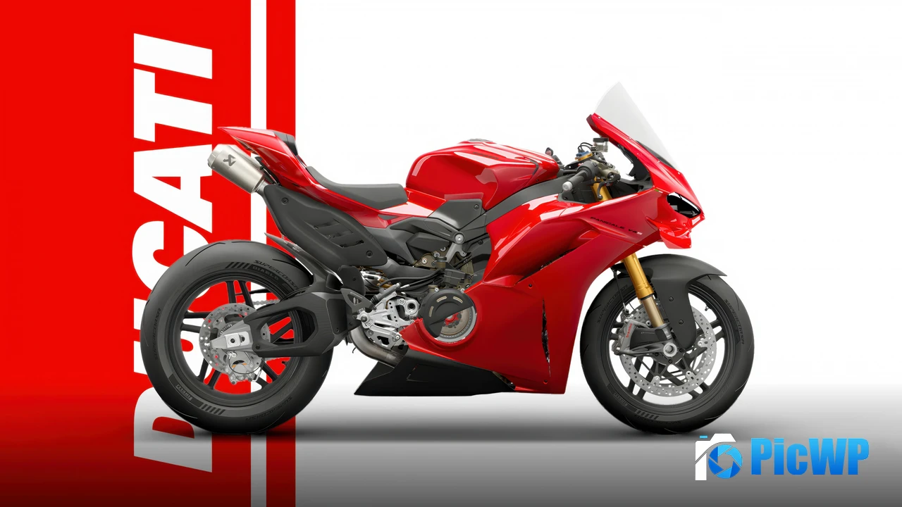 Ducati Panigale V4 S Red aesthetic 4K PC Wallpaper